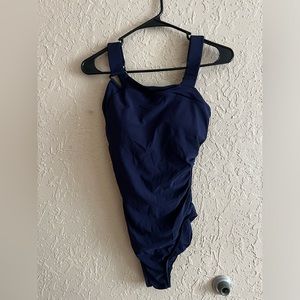 Navy blue one piece swimsuit medium